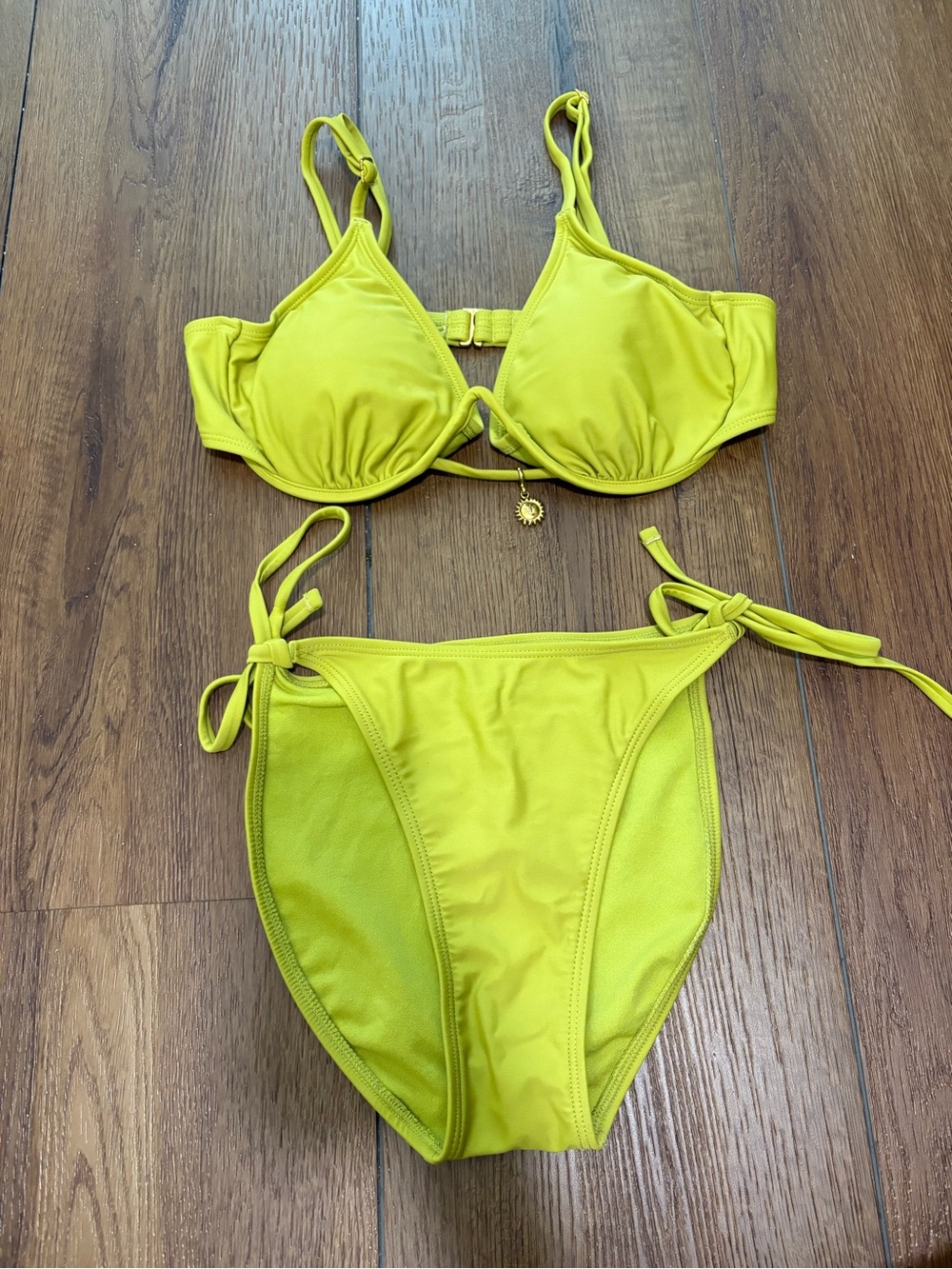 Wild Fable Lime Green Bikini Set Top Large Bottom Medium